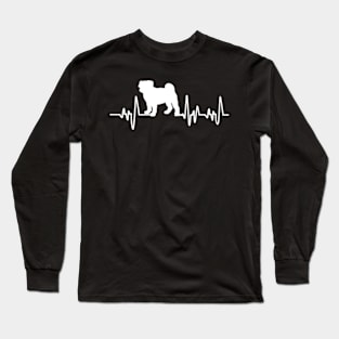 Pug Heartbeat For Dog Lovers Long Sleeve T-Shirt